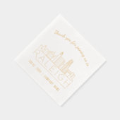 Gold Foil Custom Raleigh Corporate Event Napkins Servietten Mit Folie (Rechts)