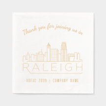 Gold Foil Custom Raleigh Corporate Event Napkins