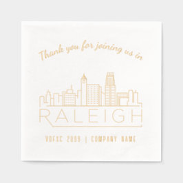 Gold Foil Custom Raleigh Corporate Event Napkins Servietten Mit Folie