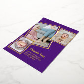 Gold Foil DANK IHNEN Foto Collage Moderner QR CODE Folieneinladung (Gedreht)