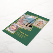 Gold Foil DANK IHNEN Foto Collage Moderner QR CODE Folieneinladung (Gedreht)