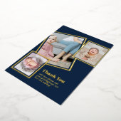 Gold Foil DANK IHNEN Foto Collage Moderner QR CODE Folieneinladung (Gedreht)