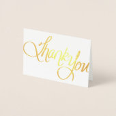 Gold Foil Danke Card - Handgeschriebene Kalligraph Folienkarte (Vorderseite)