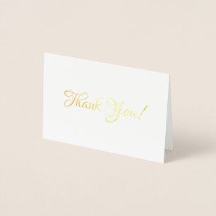 Gold Foil Danke Karte. Einfach danke. Folienkarte