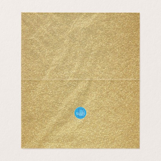 Gold Foil Danke, Script (Innenseite Aufgefaltet)