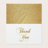 Gold Foil Danke, Script (Außenseite Aufgefaltet)