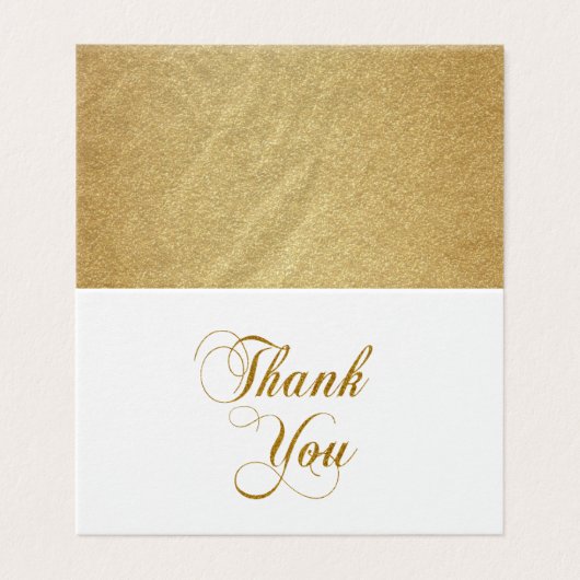 Gold Foil Danke, Script (Außenseite Aufgefaltet)