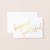 Gold Foil Dankeschön Karte (Vorderseite mit Umschlag)