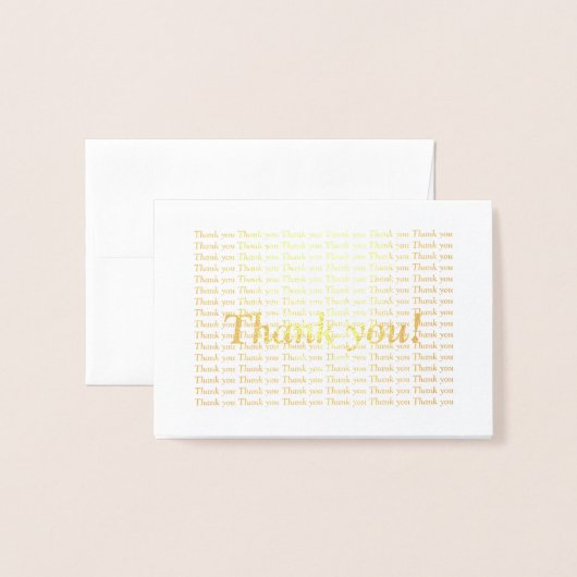 Gold Foil Dankeschön Karte (Vorderseite mit Umschlag)