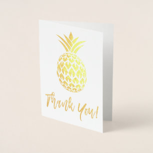 Gold Foil Dankeschön Karte mit Ananas Muster