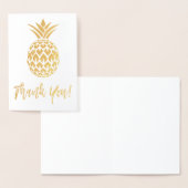 Gold Foil Dankeschön Karte mit Ananas Muster (Anzeige)