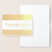 Gold Foil Dankeschön Karte mit Streifenmuster (Anzeige)