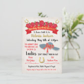 Gold Foil Derby Bridal Einladungen (Stehend Vorderseite)