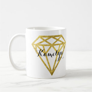 Gold Foil Diamond Kaffeetasse