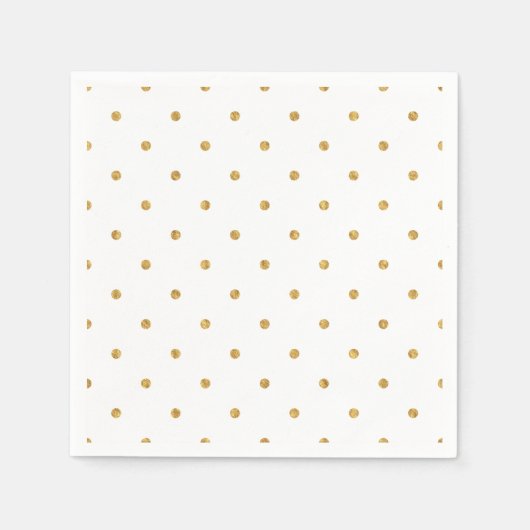 Gold Foil Dots Metallische Jugendherberge Unterhal Serviette (Vorderseite)
