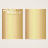 Gold Foil Dots Schmuck und Earring Display (Vorne & Hinten)