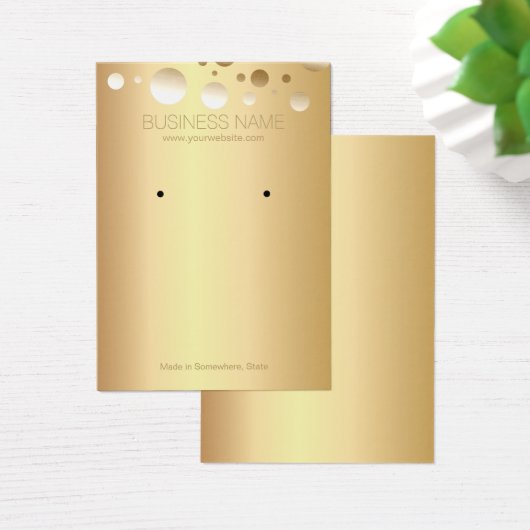 Gold Foil Dots Schmuck und Earring Display (Schreibtisch)