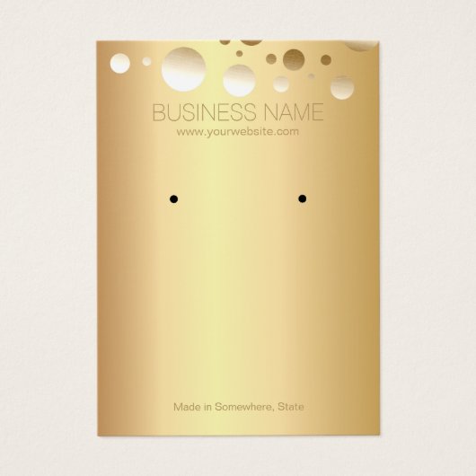Gold Foil Dots Schmuck und Earring Display (Vorderseite)