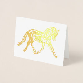 Gold Foil Dressage Folienkarte