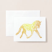 Gold Foil Dressage Folienkarte (Vorderseite mit Umschlag)
