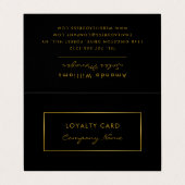 Gold Foil Effect Double Loyalty Business Card Visitenkarten (Außenseite Aufgefaltet)