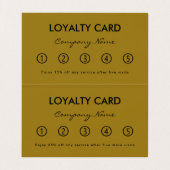 Gold Foil Effect Double Loyalty Business Card Visitenkarten (Innenseite Aufgefaltet)