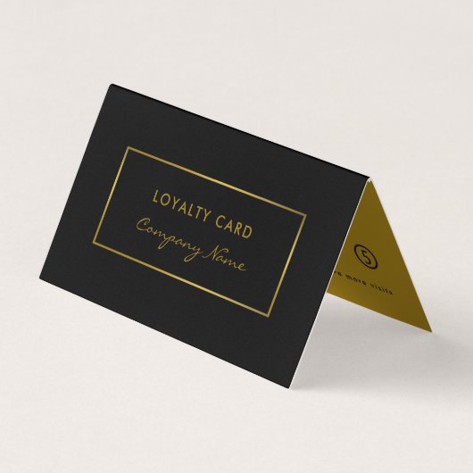 Gold Foil Effect Double Loyalty Business Card Visitenkarten (Vorderseite)
