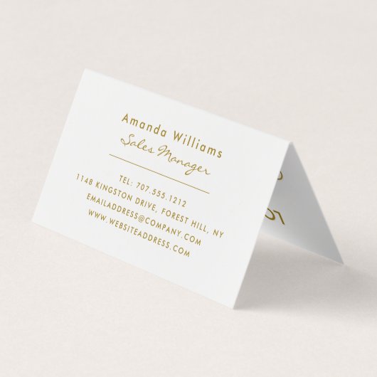 Gold Foil Effect Double Loyalty Business Card Visitenkarten (Rückseite)