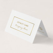 Gold Foil Effect Double Loyalty Business Card Visitenkarten (Vorderseite)