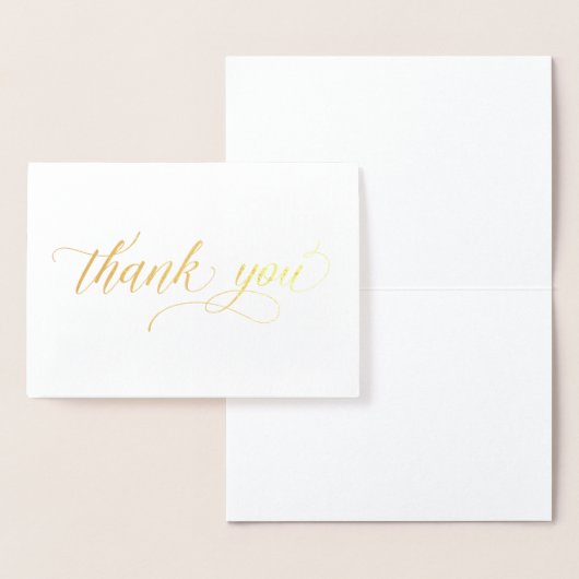Gold Foil - einfache minimalistische Dankkartenkar Folienkarte (Anzeige)