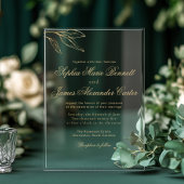 Gold Foil Elegant Botanical Minimalist Wedding Acryleinladungen