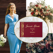 Gold Foil Elegant Modernes Luxus Hochzeitsgast-Buc Gästebuch