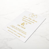 Gold Foil Elegant Rings Wedding Invitation Folieneinladung (Gedreht)
