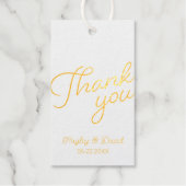 Gold Foil Elegant Vielen Dank für Ihre Unterstützu Geschenkanhänger (Vorderseite)