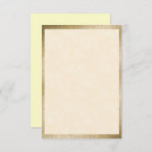 Gold Foil Elegante Vintage Note Card Mitteilungskarte (Vorne/Hinten)