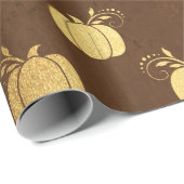 Gold Foil Erntedank Geschenkpapier (Rolleneckpunkt)