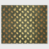 Gold Foil Erntedank Geschenkpapier (Flach)