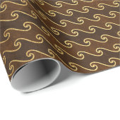 Gold Foil Erntedank Geschenkpapier (Rolleneckpunkt)