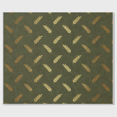 Gold Foil Erntedank Geschenkpapier (Flach)