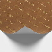 Gold Foil Erntedank Geschenkpapier (Ecke)