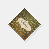 Gold Foil Erntedank Serviette (Ecke)