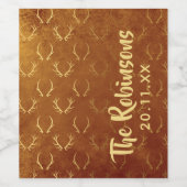 Gold Foil Erntedank Weinetikett (Einzelnes Label)