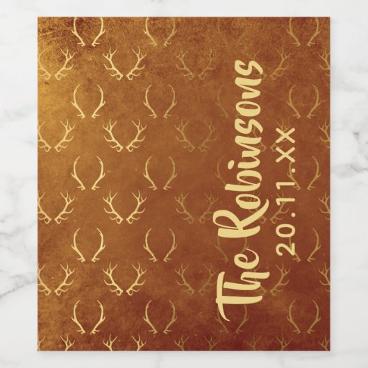 Gold Foil Erntedank Weinetikett (Einzelnes Label)