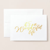 Gold Foil Es ist eine wunderbare Weihnachtskarte f Folienkarte (Vorderseite mit Umschlag)