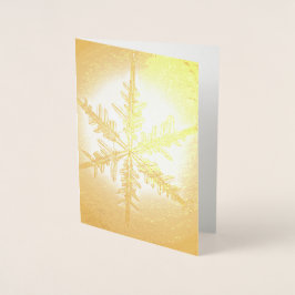 Gold Foil Fern Snowflake Card Folienkarte