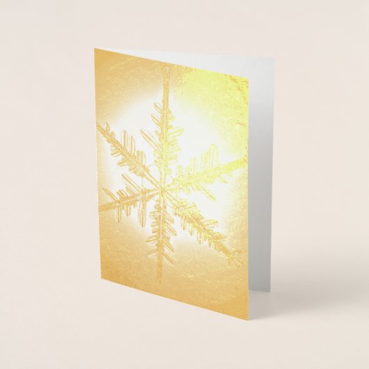 Gold Foil Fern Snowflake Card Folienkarte (Vorderseite)