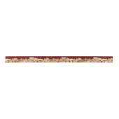Gold Foil Festival Holiday Red Satinband (Vorderseite)