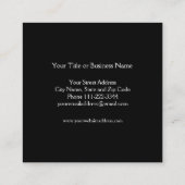 Gold Foil Flamingo Business Card Quadratische Visitenkarte (Rückseite)