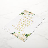 GOLD FOIL Floral 50 Jahre Jubiläum Folieneinladung (Gedreht)