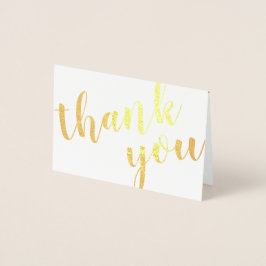 Gold Foil Floral Bouquet Vielen Dank Foto und Name Folienkarte